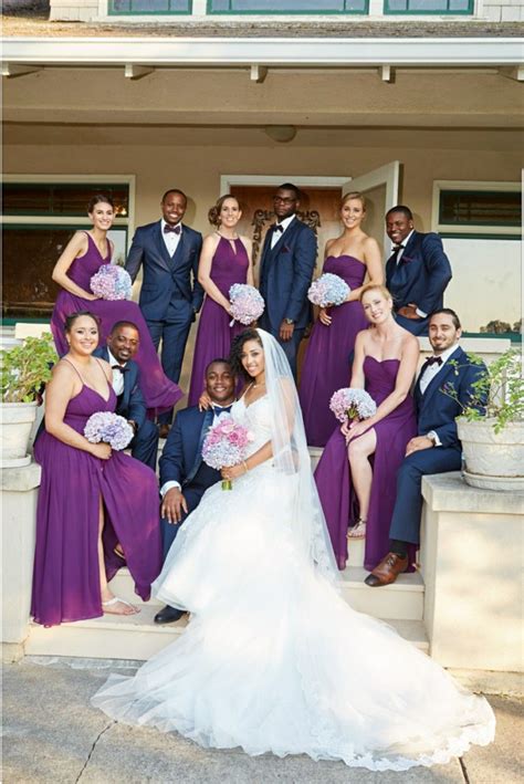 purple and navy blue wedding.